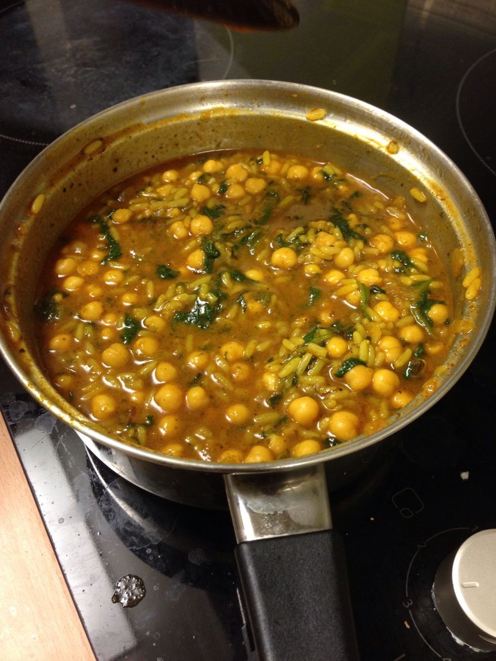 Once the rice is done, it should look like this.