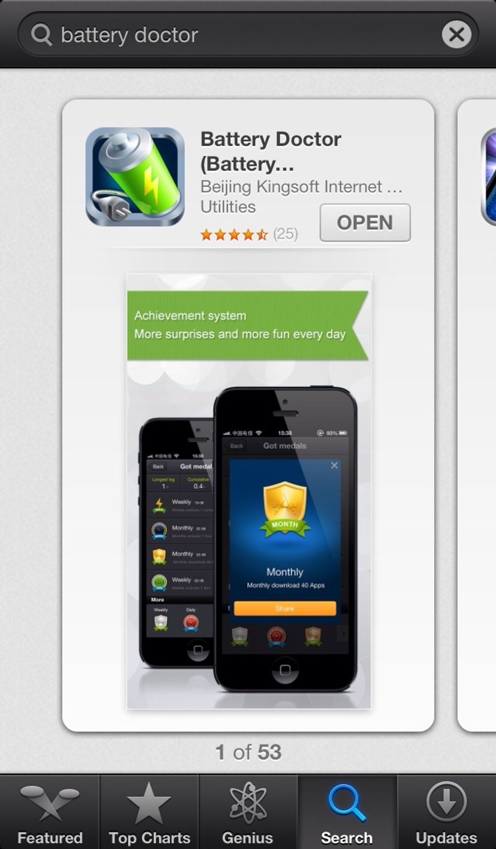 Once the search results have finished loading, click on the first result, tap Install and then enter the password for your Apple ID if needed and then wait for the app to finish installing.
