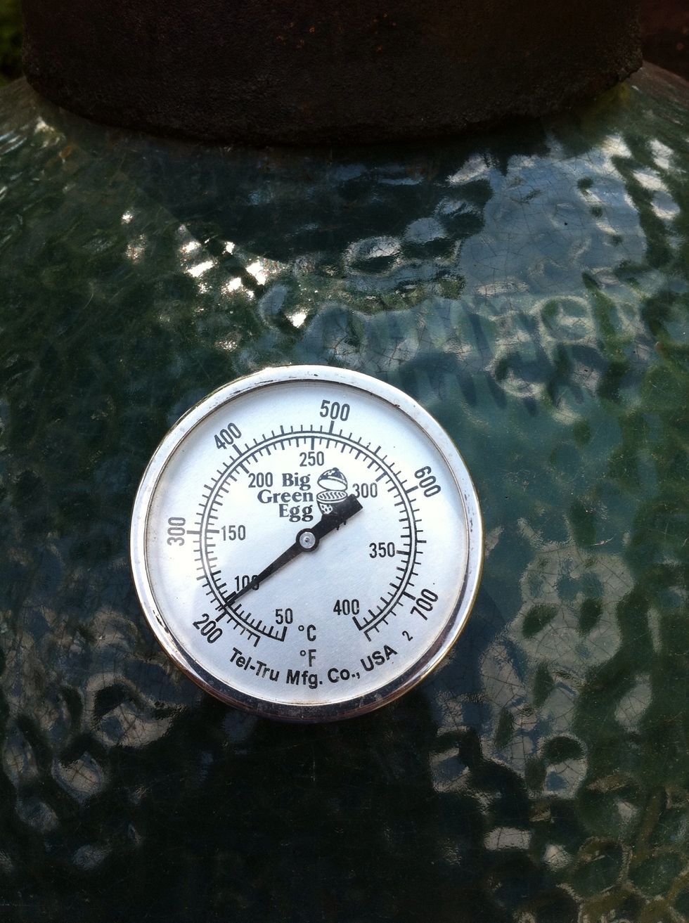 Once the temperature is around 200 degrees (not below though) place ribs onto grill.