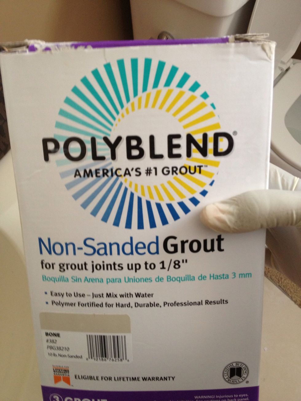 Once the thinset drys, time to grout