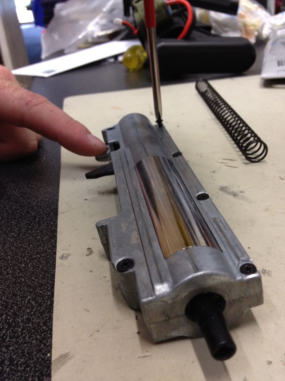 Once the two halves of the gearbox shell are properly seated, put your screws back in. The threads on the screws are very precise so be VERY CAREFUL to not cross thread them. They should go in smooth.