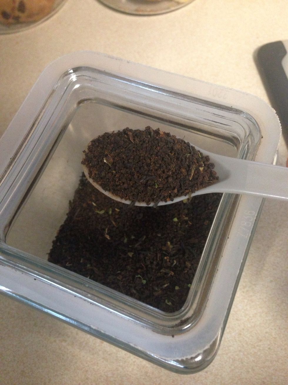 Once the water is boiling add your tea