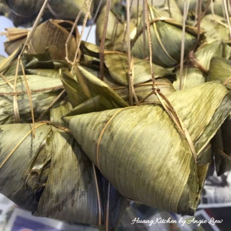 Once they are cooked, remove from the pot immediately and hang them to remove excess water and cool to room temperature. And we're done!