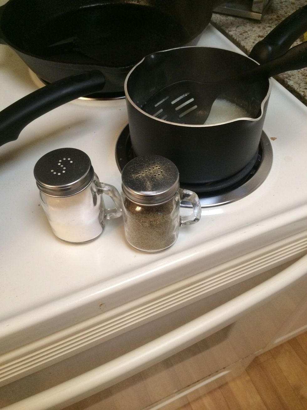 Once they are done I like to add a little salt and pepper