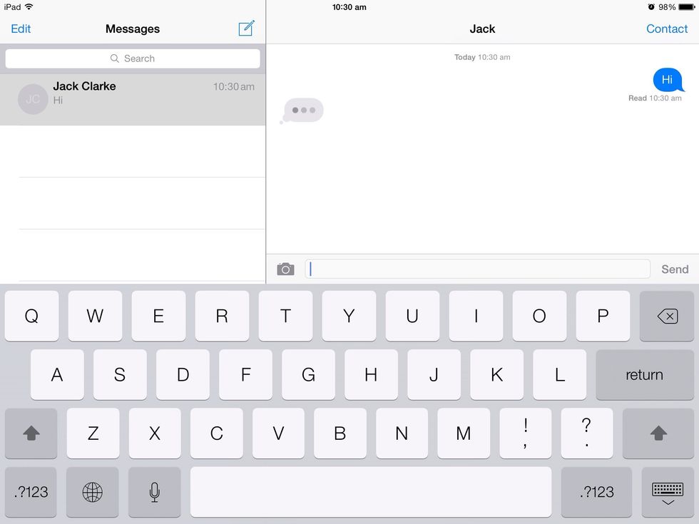 Once they have read your message a speech bubble with 3 dots inside will appear. This means that they are writing a message back to you. You will also be able to see when they read your message.