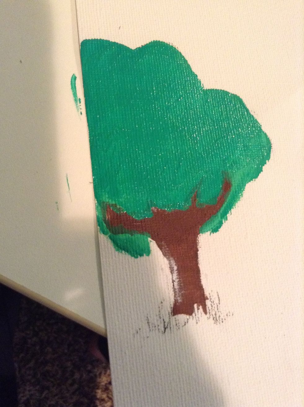 once u get the color u want, make the base of the leaves. my color is way more vibrant in real life than in the picture!!