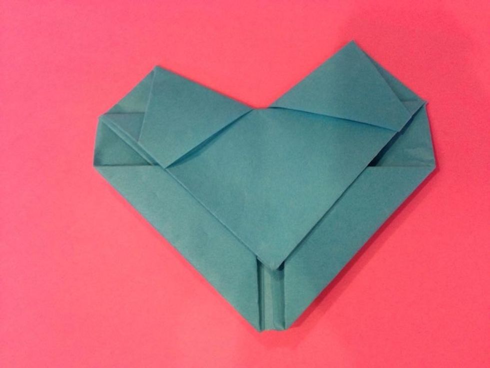 Once u have ur secret love letter tucked in i like to make sure its nice and flat along the creases and edges