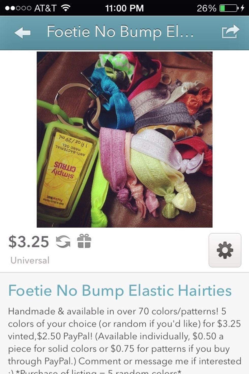 Once uploaded, this is how your listing will appear. You can also set an item as "swap" or "giveaway" if you are looking to trade or promote your store. Be careful with trades, however. (Feedback)