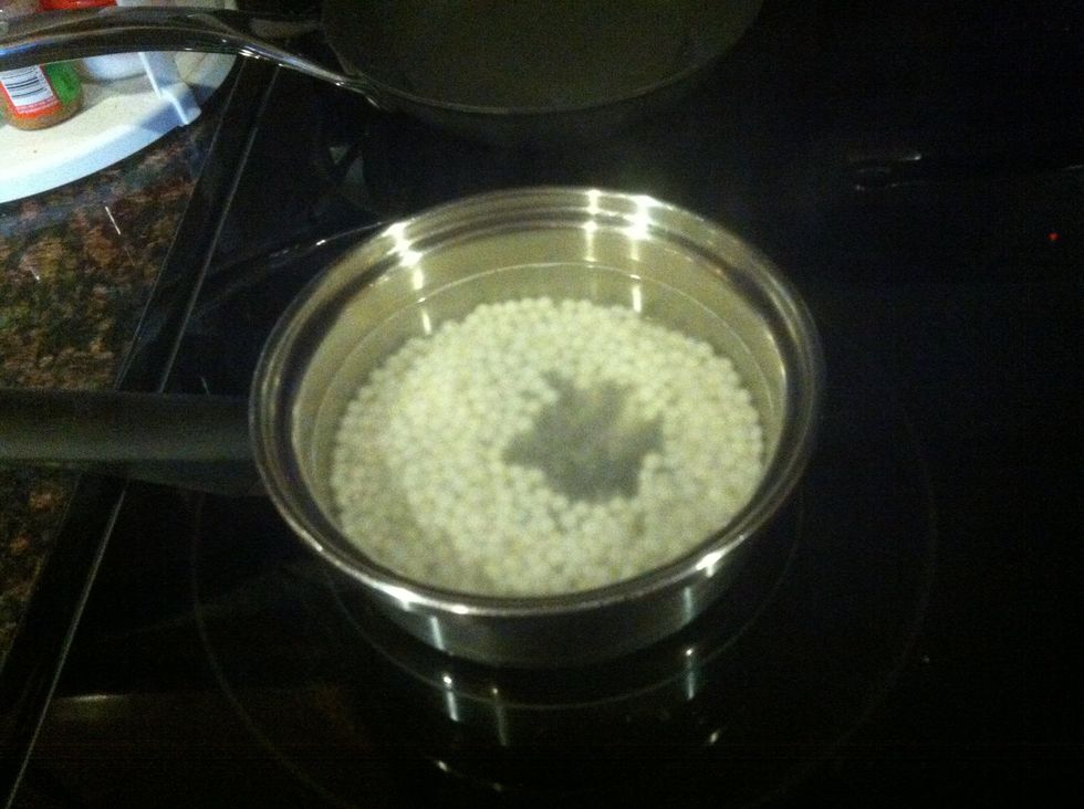 Once water is boiling add your pearls.