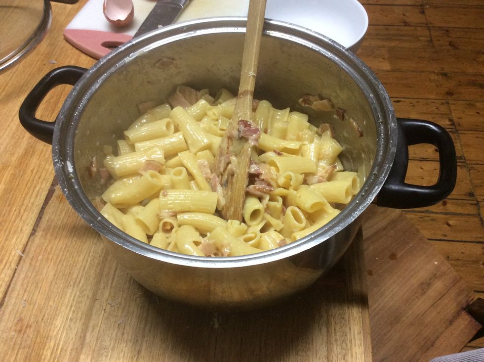 Once well stirred it's almost ready to serve