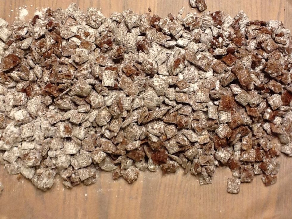 Once you are all done with that lay it out on wax paper and when you are ready to pack it you can put it in little ziploc bags are just eat it right off the paper.