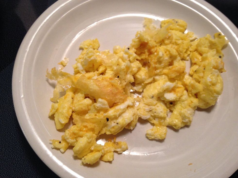 Once you are done cooking, pour onto your plate & enjoy (: