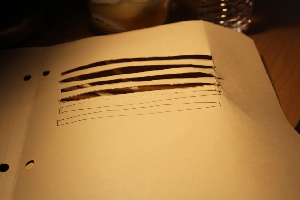 Once you are done drawing the rectangles, cut them out and throw away the scraps.