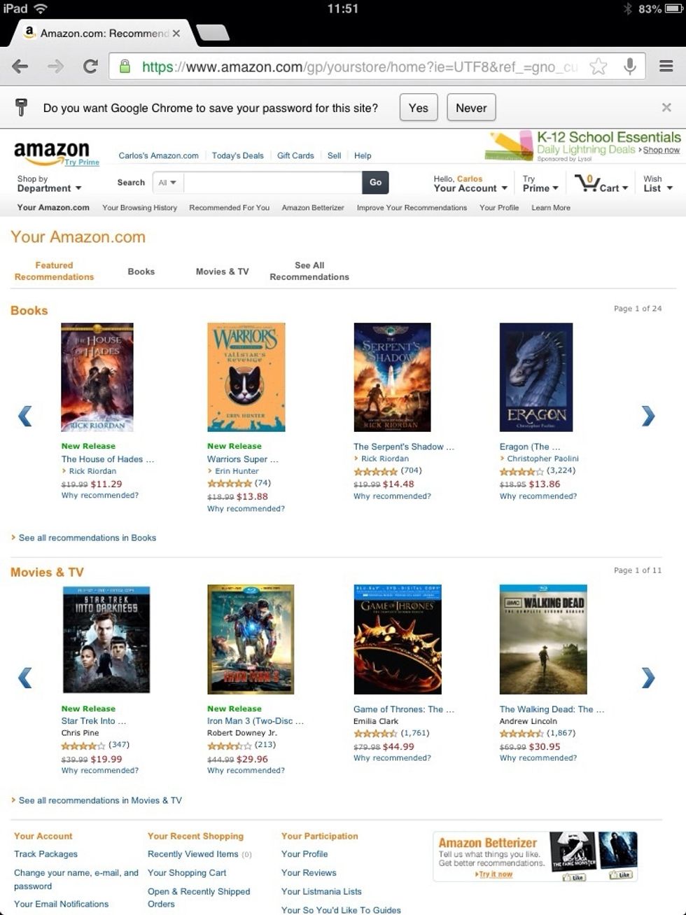 Once you are logged in you can explore and see what's the flavor of the week. If you have a clear idea in mind of what you want, press on the search bar.