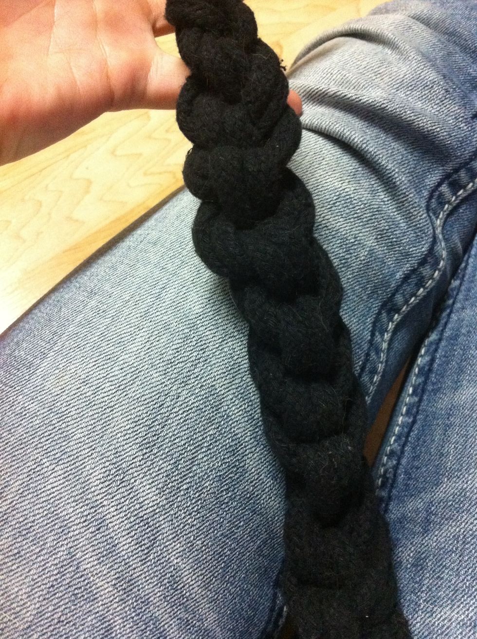 Once you are near your ends, this is what it will look like