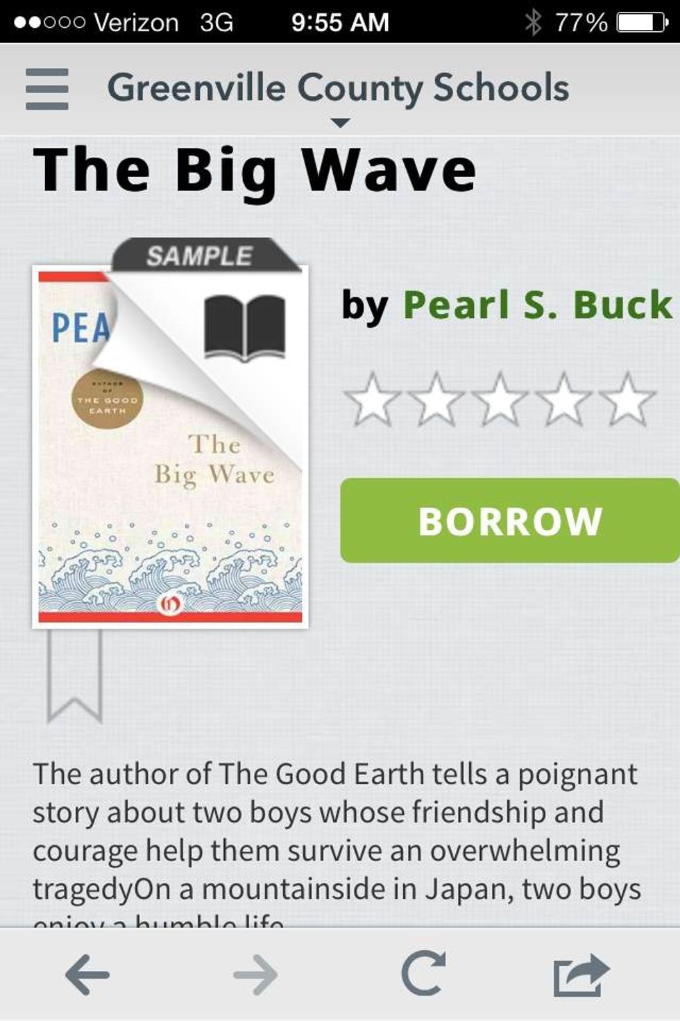 Once you choose a book you can borrow it if it is available.