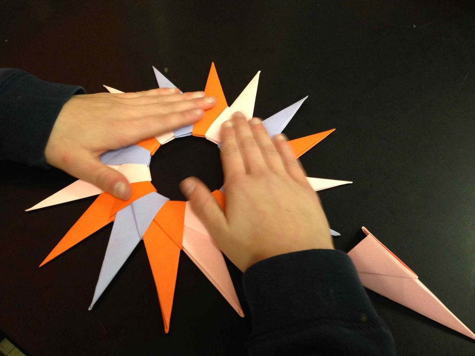 Once you connect them all push in, to make tight.