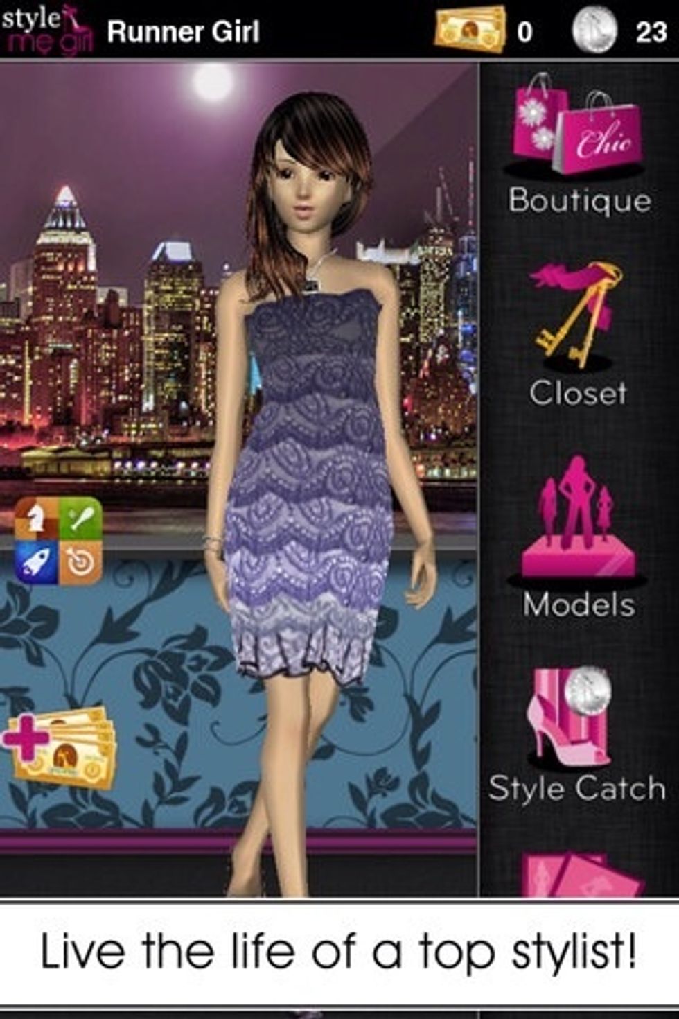 Once you entered app and it's loaded this his how your person should look so go through all the instructions it will guide you then at a pout. You will get stuff for your character at the boutique.