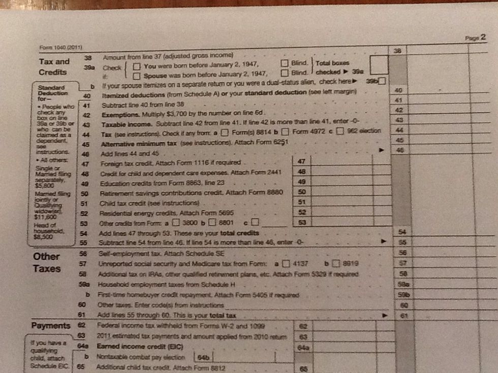Once you figure your adjusted gross income (amount that your tax is figured from) , some deductions and credits are applied. Itemized deductions are a major consideration.