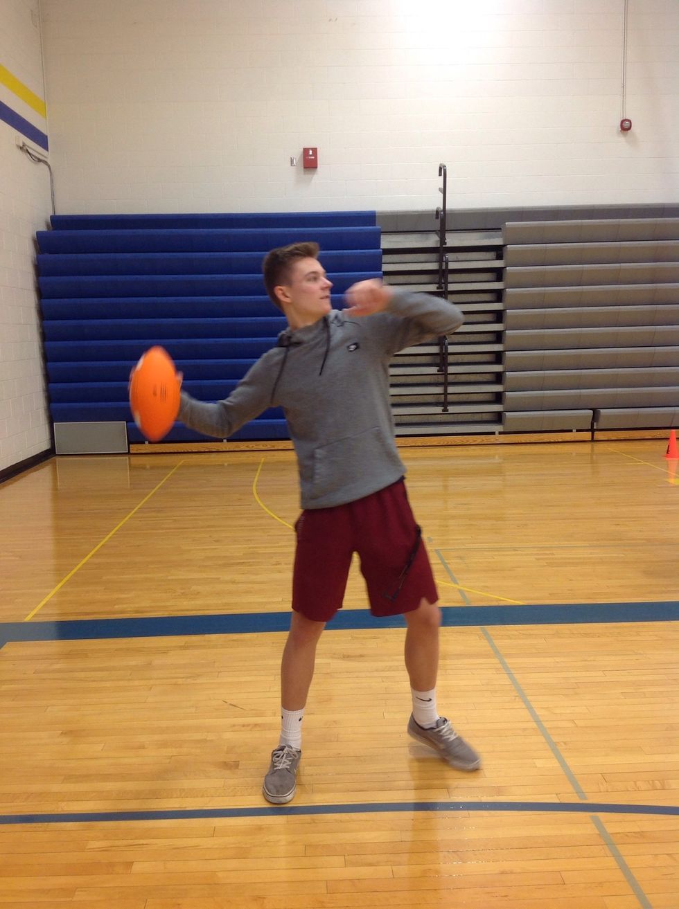Once you find a target bring your dominate arm backwards while the ball is in your hand to gain strength