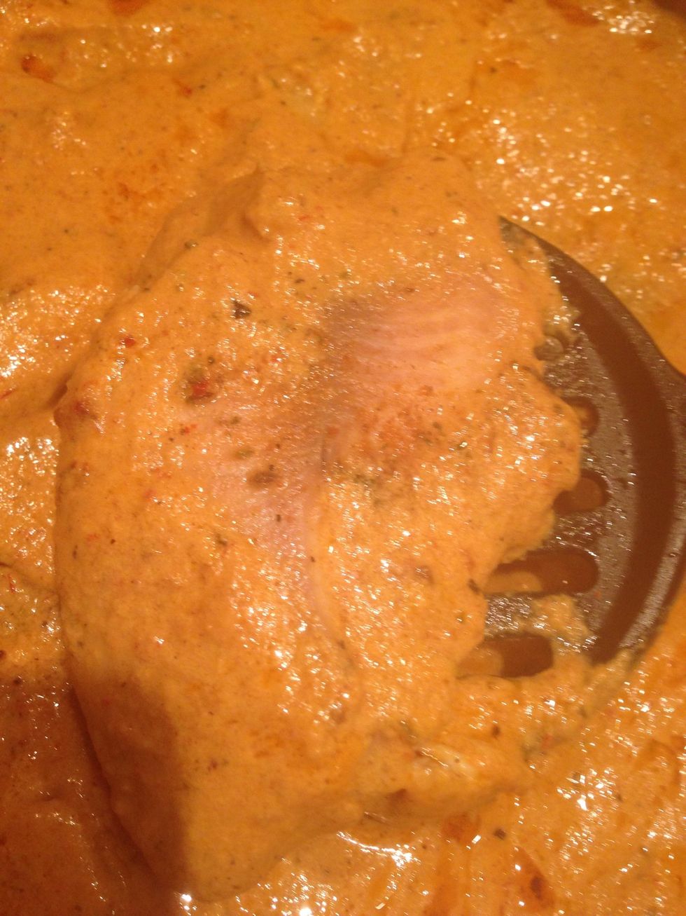Once you flip your tilapias (on Low to med heat) add the sauce over them. Make sure they are all fully covered so that the flavor mixes. Leave for about 6-10 min on low heat.