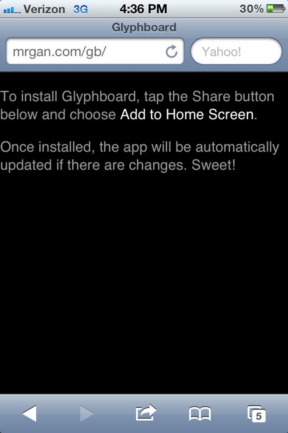 once you get to this screen, click the share button