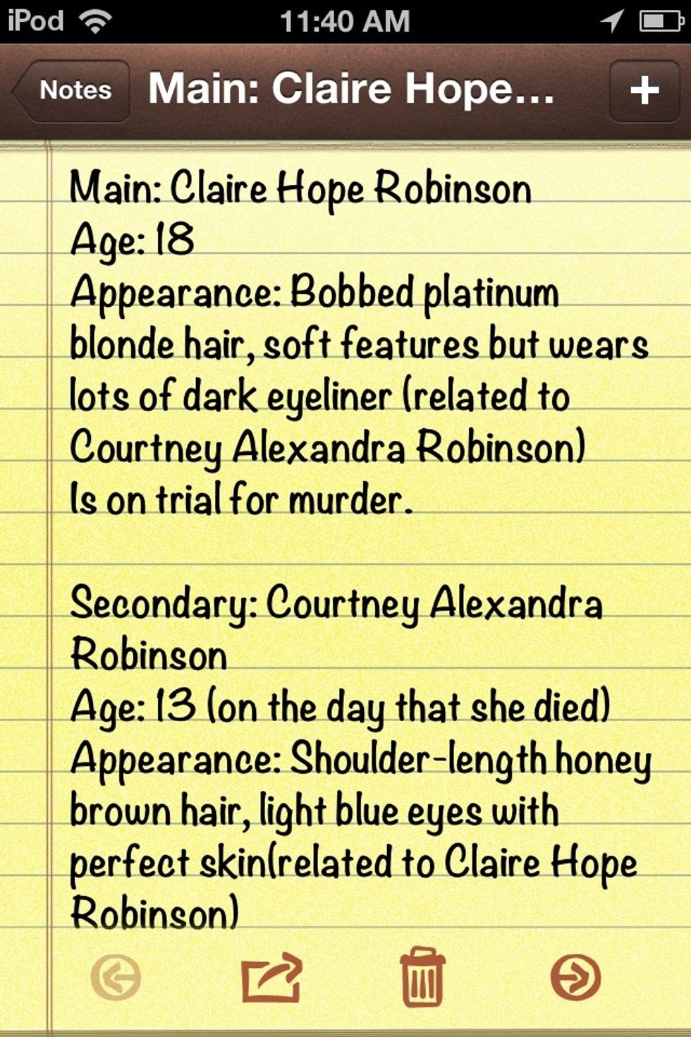 Once you have a good idea, write down the characters that are main. Make sure to add what they look like, and their personality so you don't forget to write that in the story.
