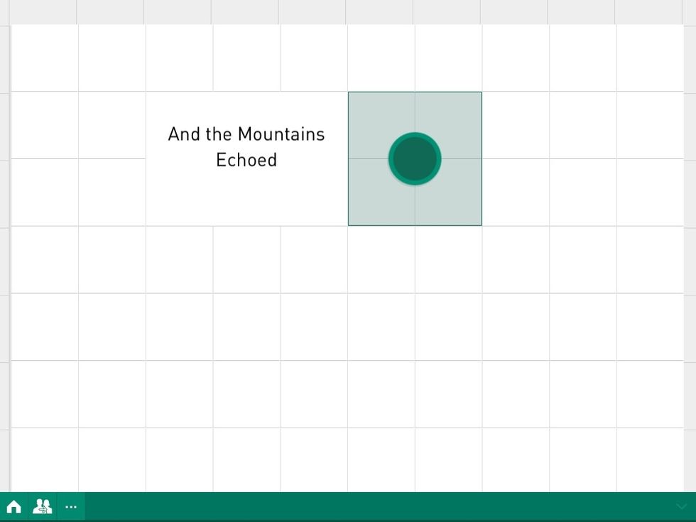 Once you have a tile, you can type in it or add a photo. I used the book mosaic template and started with a the first one, which is the book's title. You can change color, size, fonts, etc.