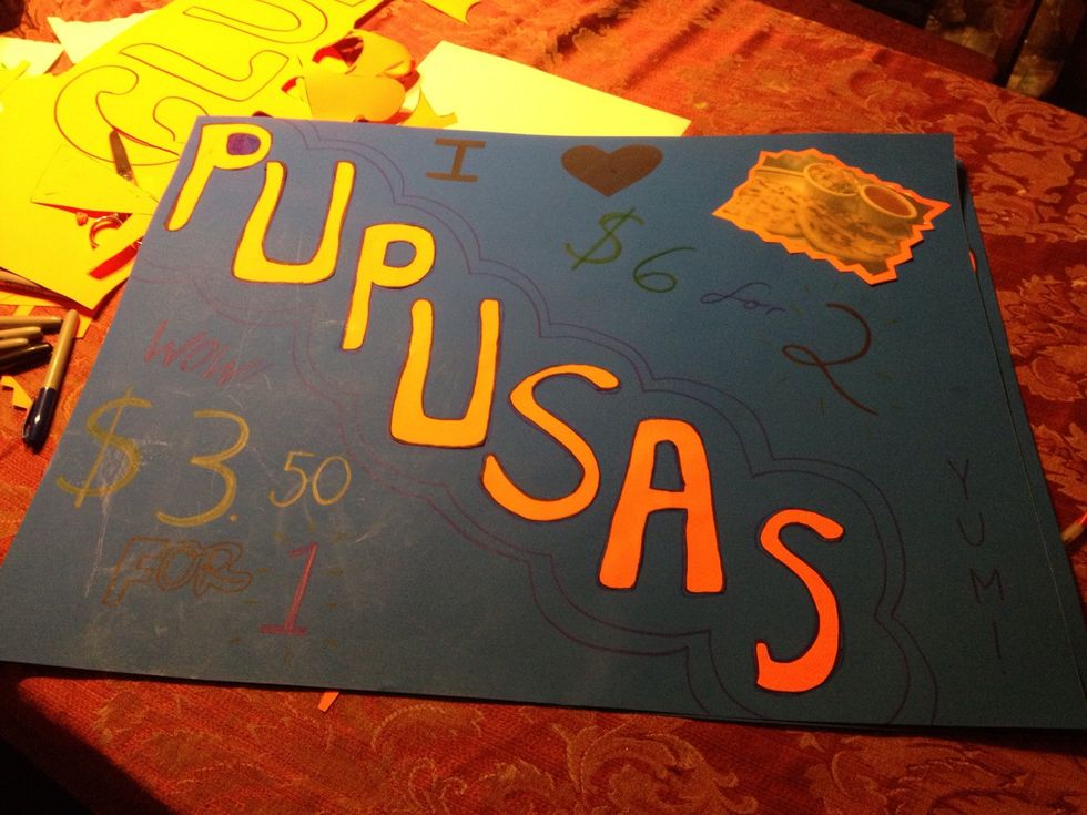 Once you have everything glued you can decorate with prices , pictures, etc.