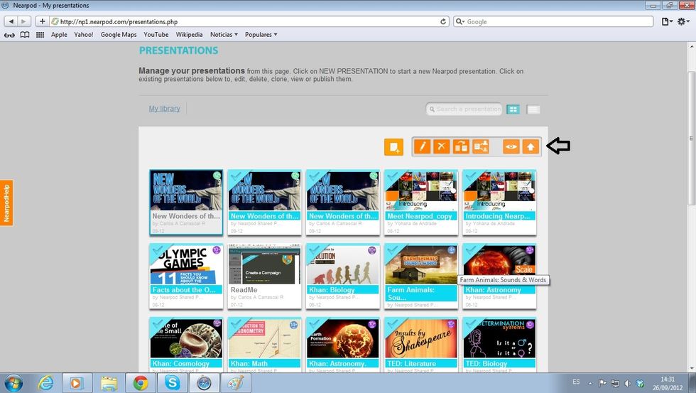 Once you have finished adding slides and features to your NPP, remember to press the Publish button.