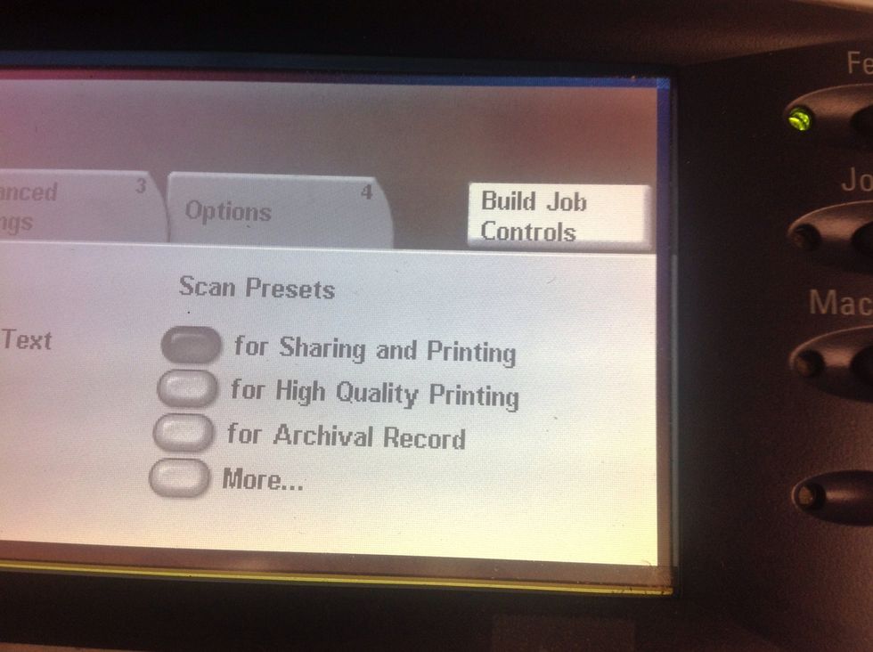 Once you have finished scanning, select the Build Job Controls button