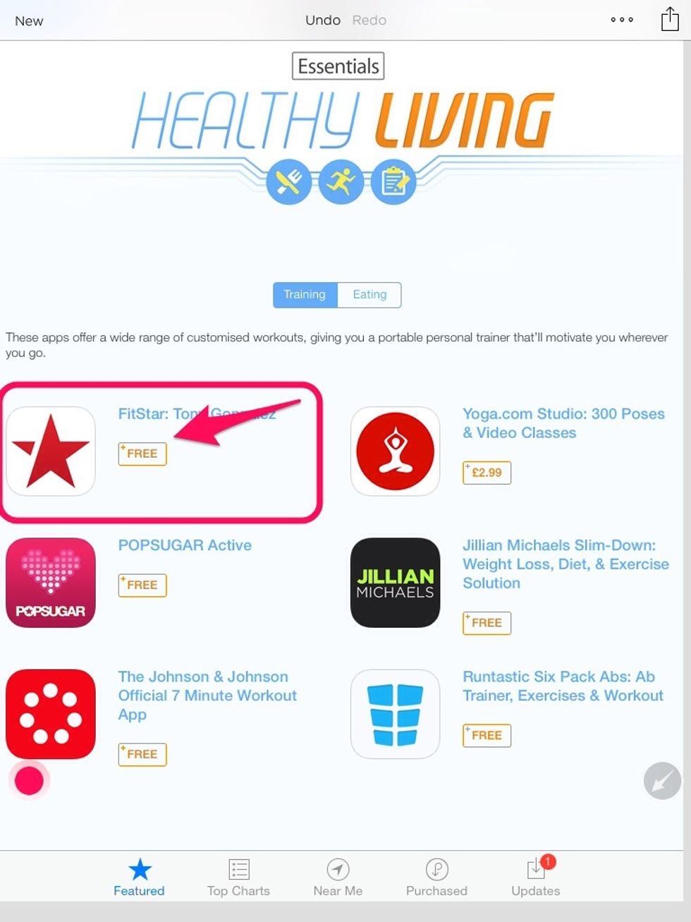 Once you have found the app you want you tap the label next to it which shows a price or FREE.