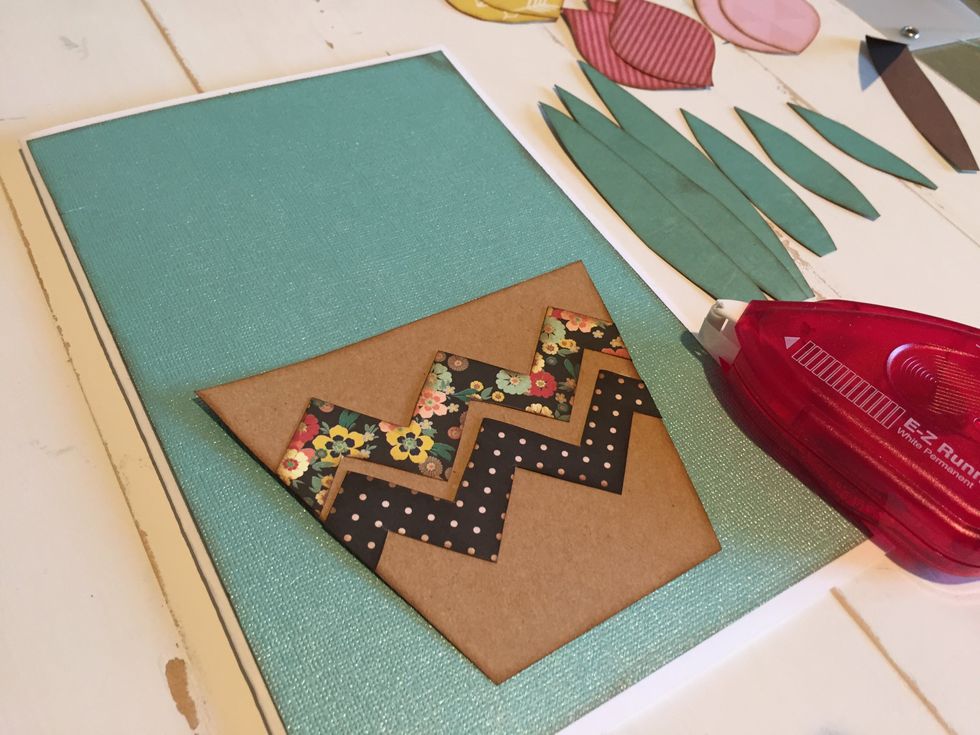 Once you have it designed, then go ahead and trace, and cut it out of your pattern paper. Then add some ink!