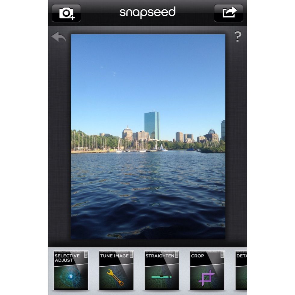 Once you have it opened upload your picture. You can crop and tune to your liking using the "Selective Adjust" and "Tune Image".