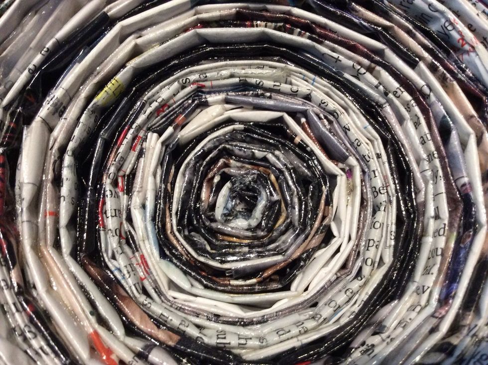Once you have it tightly rolled up...
