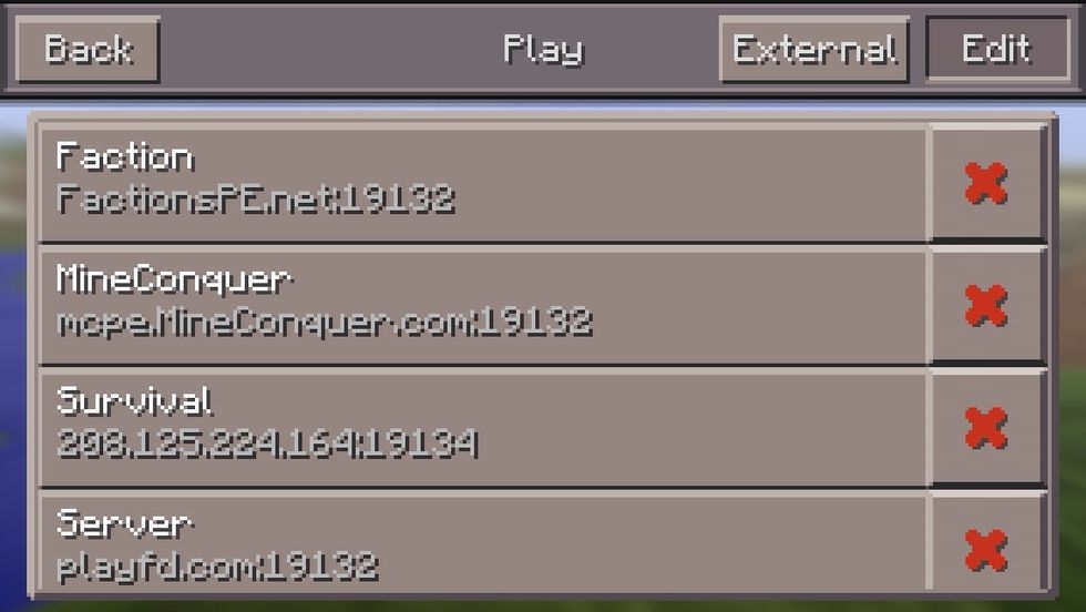 Once you have logged in go to your worlds and click edit.Then click external.