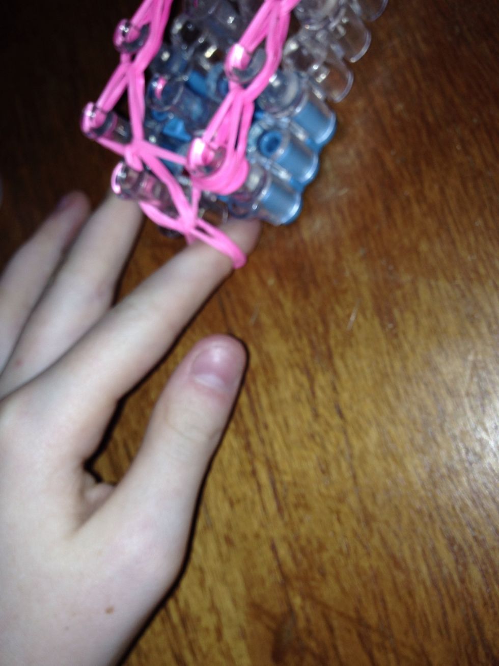 Once you have put the band throught it should look like this.