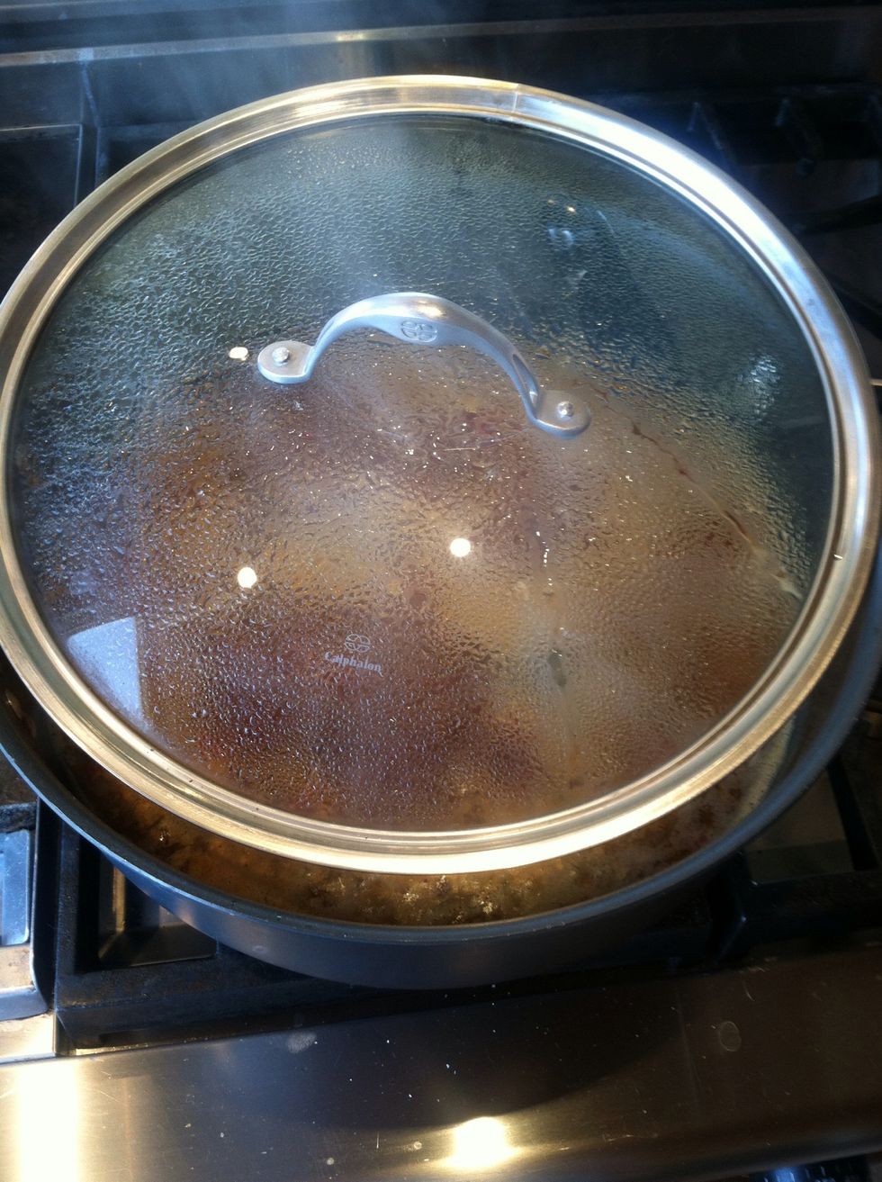Once you have reached a boil - cover partially and bring heat down to low - cook for 30-35 mins