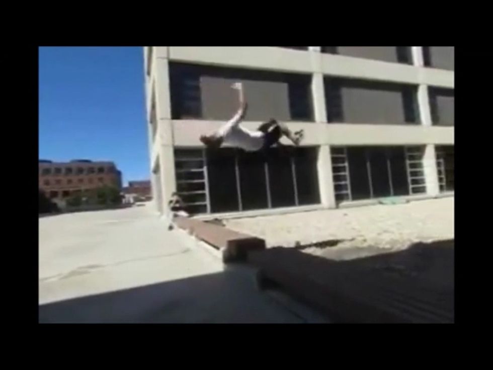 Once you have reached your peak, you should be hollow enough to get a strong tuck. Bring your knees to your chest as you pull yourself over with your core strength.