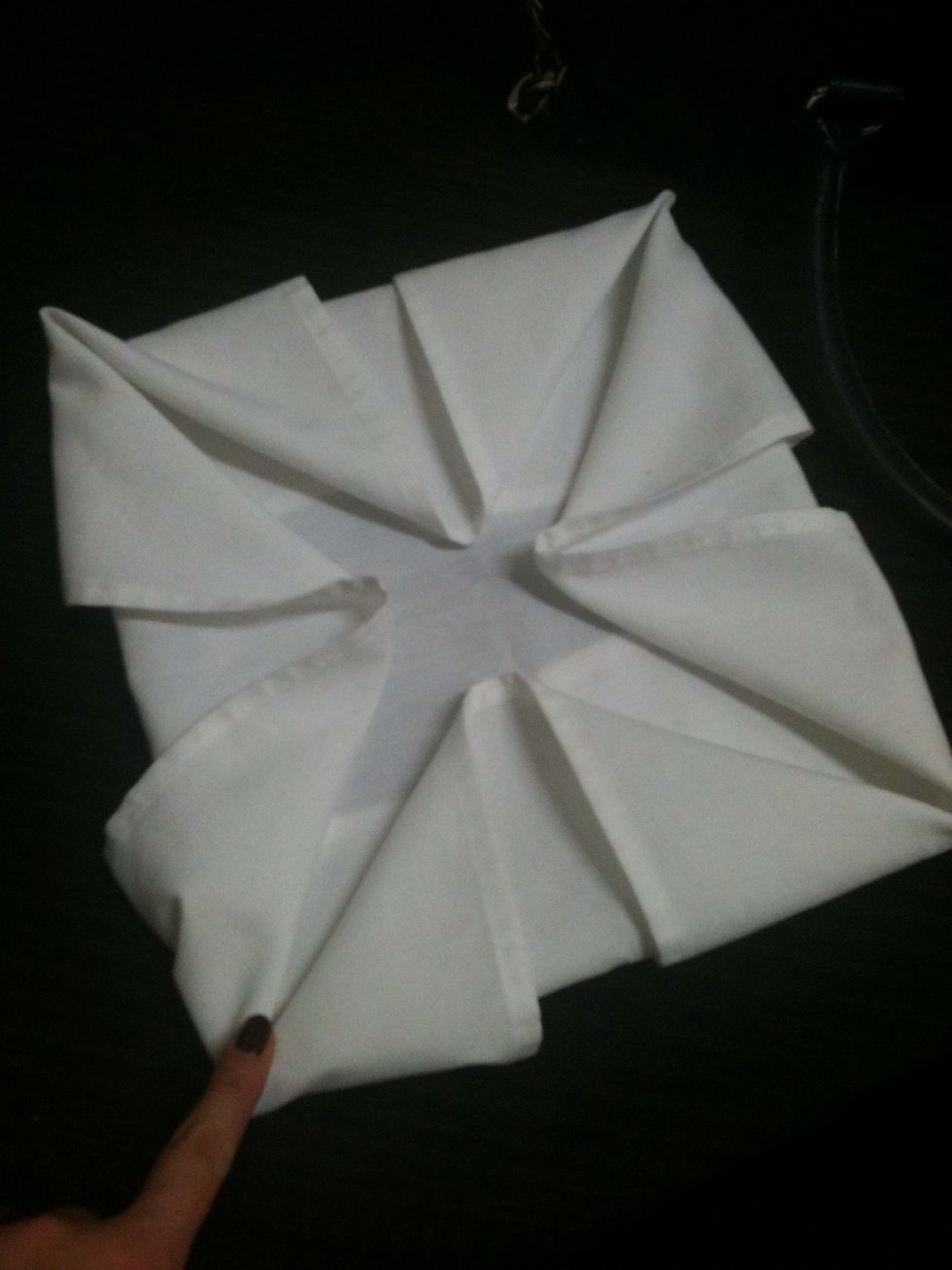 Once you have that done. Take the open corner i am pointing to and continue next step.....,