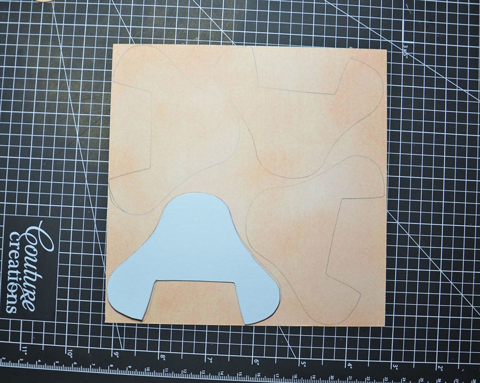 Once you have traced and cut out the template for the mushroom roof you will need to trace and cut out approximately 24 of these.