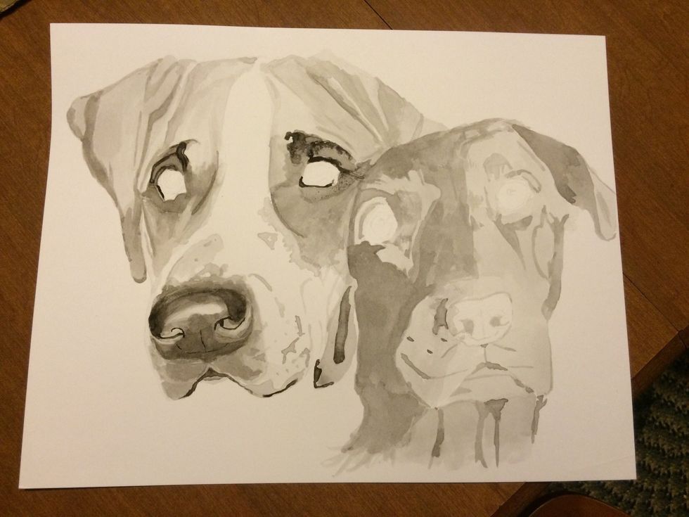 Once you have your basic outline and shading done for your first object, go ahead and start your second...third...fourth and so on. All with the same technique of working in layers.