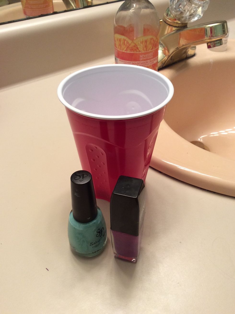 Once you have your color fill your cup with water