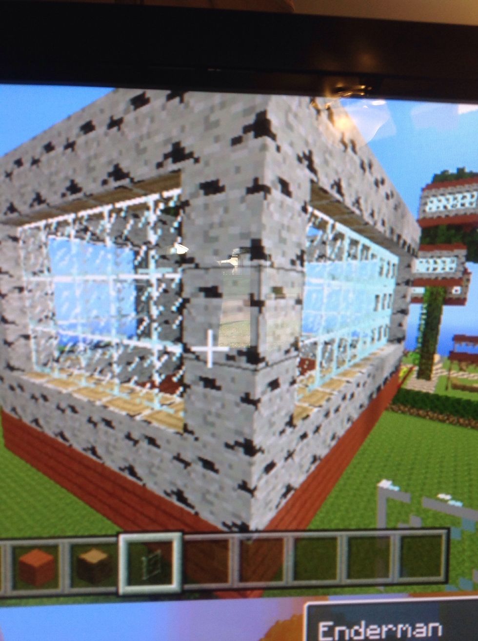 Once you have your frame, fill in with  your glass.