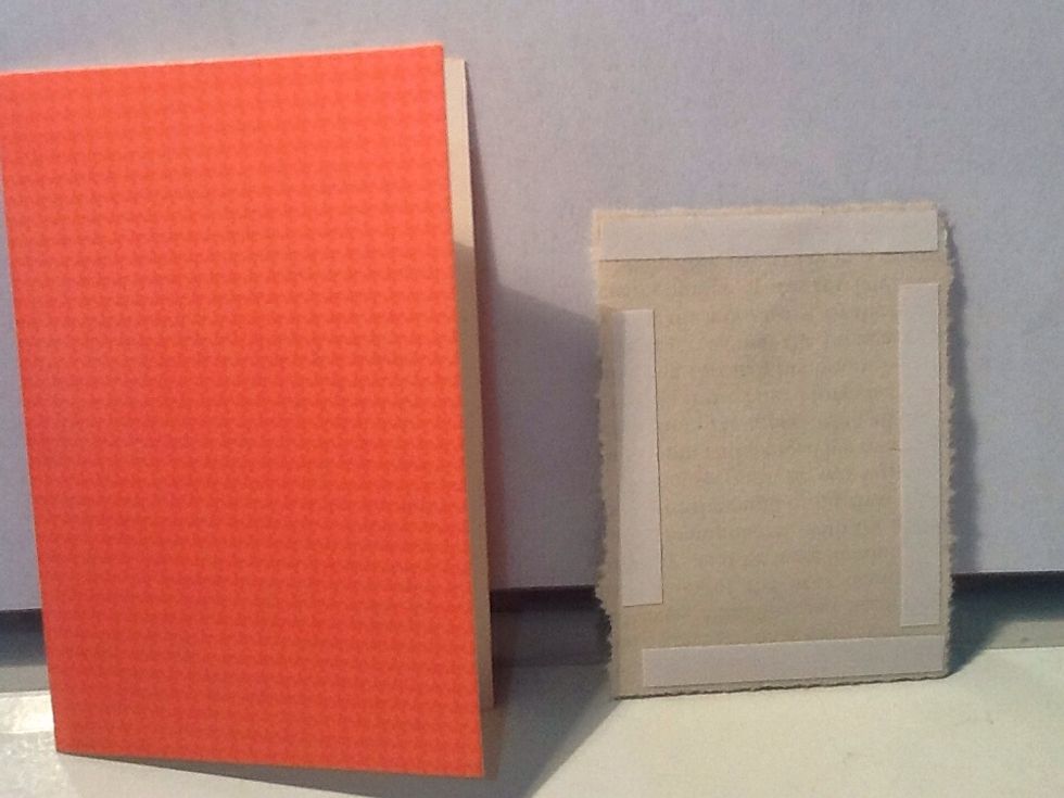 Once you have your page in the appropriate size, go ahead and apply double sided tape/glue.