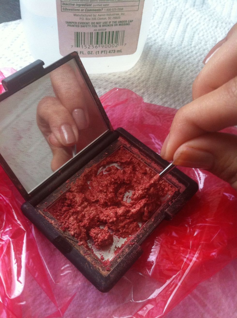 Once you have your powder, add in a little of the alcohol at a time until you have a clay like consistency.