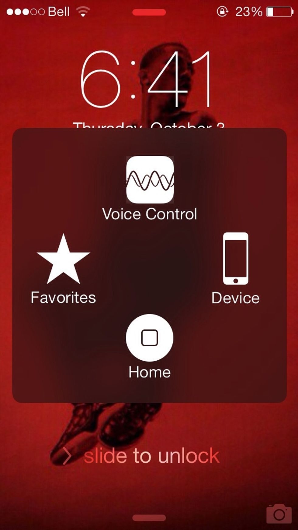Once you make the assistive touch open a small circle will exist right away to your screen. Then all you have to do is click "device"