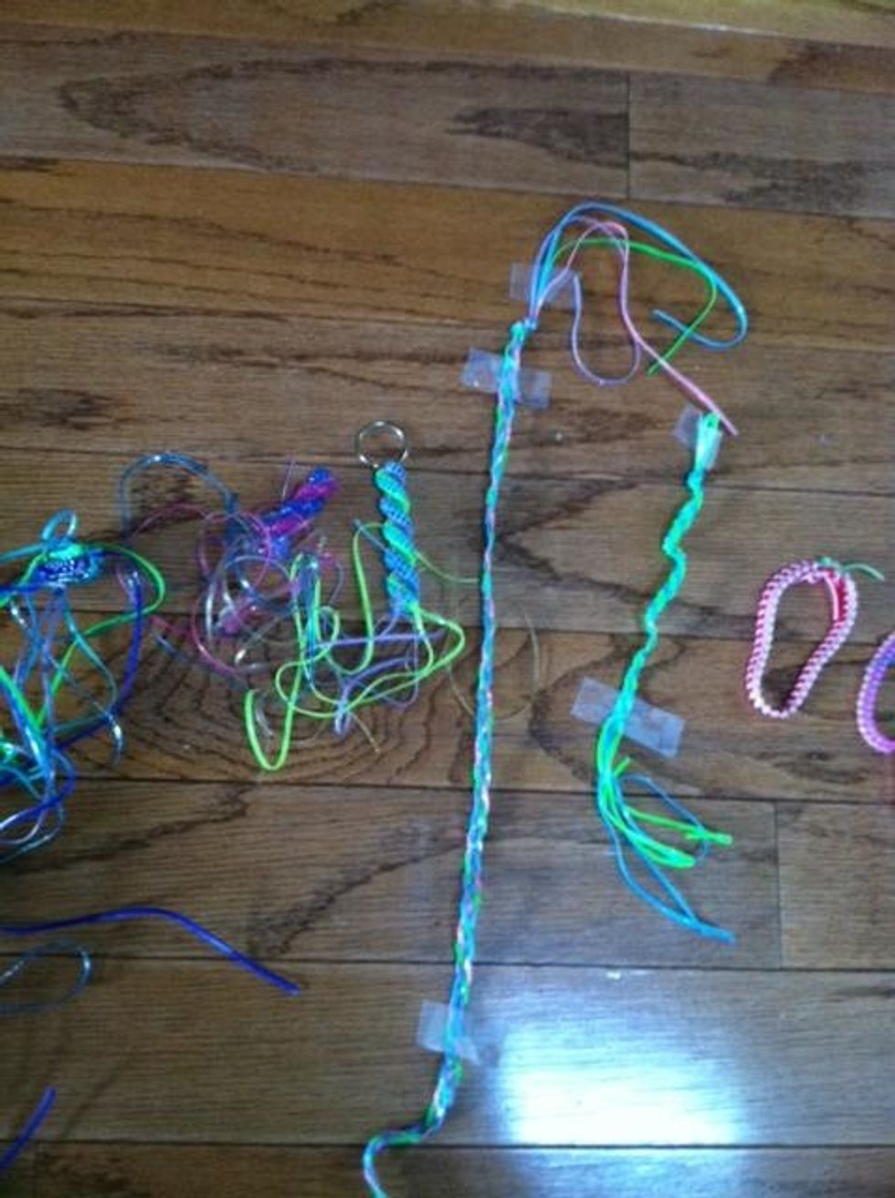Once you master doing the box stitch try another. Types of lanyards listed from left to right: (Triple Barrel, Diamond, Zipper)