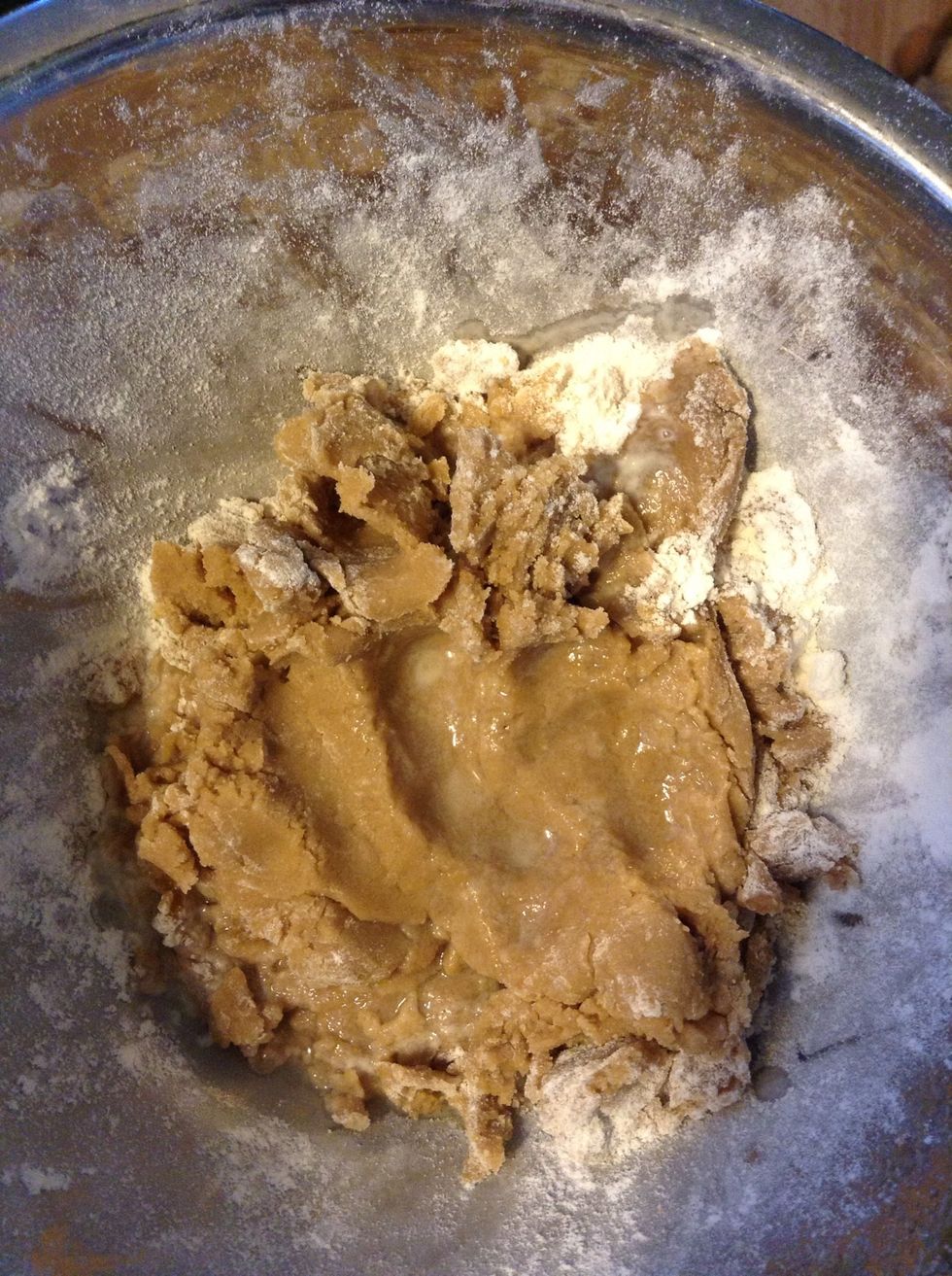 Once you mix that, add water instead of an egg. \ud83d\udc23\ud83c\udf73