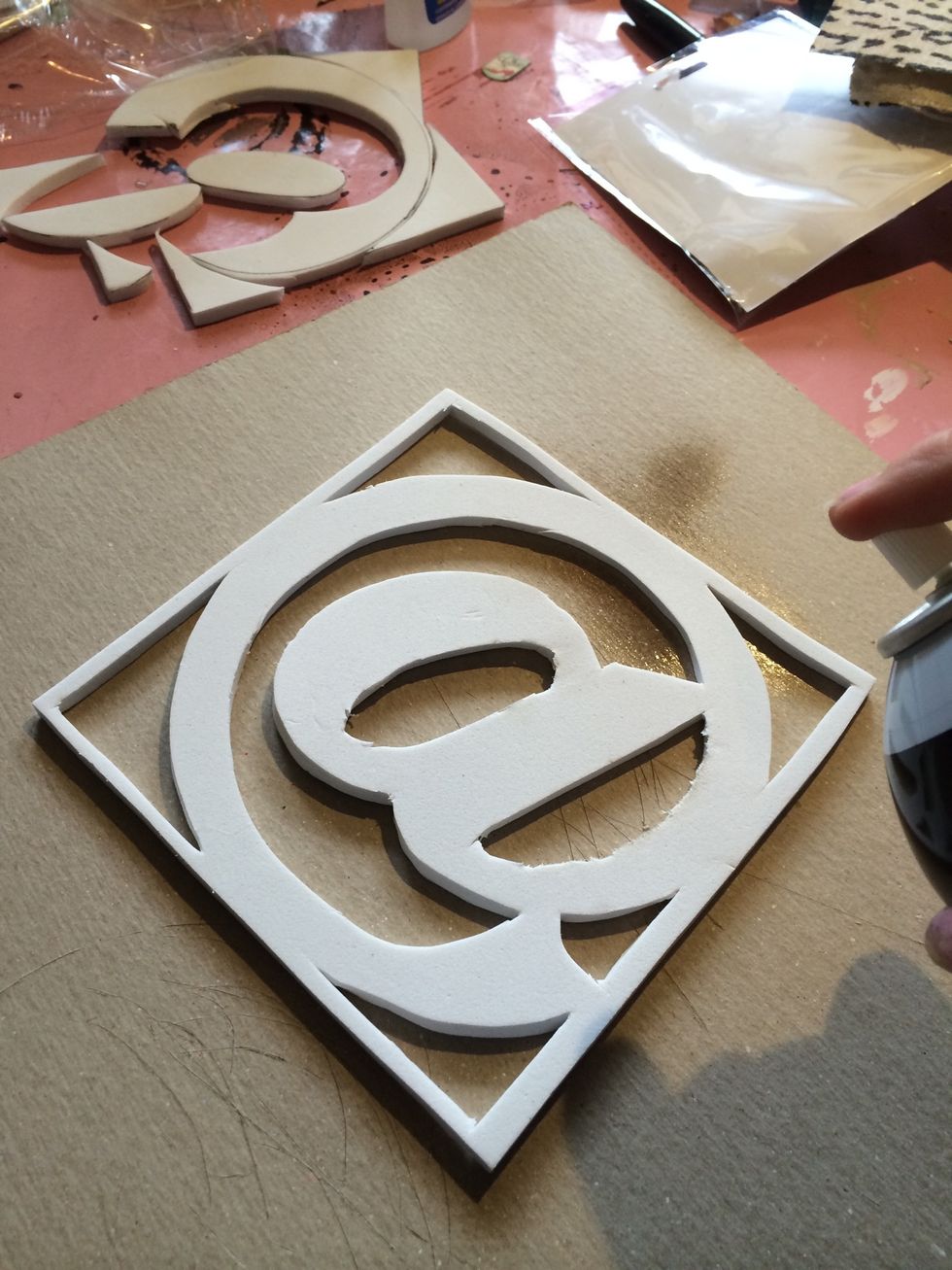 Once you're done you will have the foam part of your foam stamp! Now for the base.